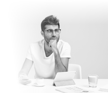 Man thinking about something